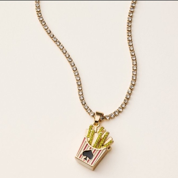 Kate Spade NY X Target French Fry Charm Tennis Necklace - Picture 1 of 8